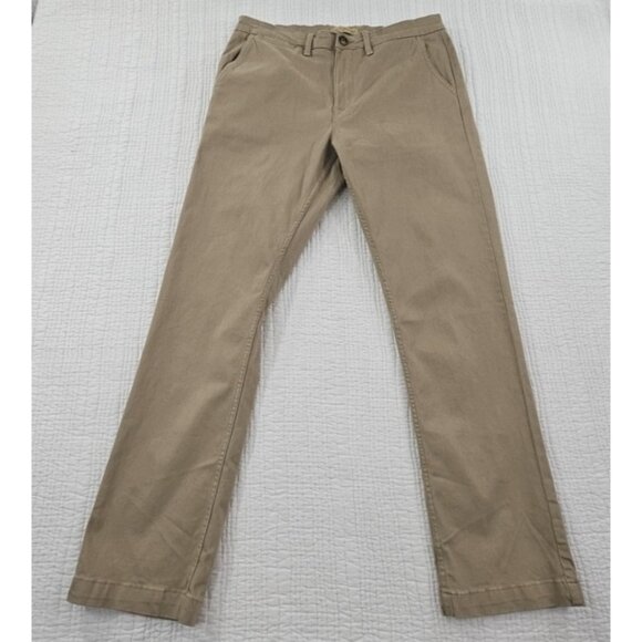 Elliot Mulryan Fine Stretch Chino Pants Men's 32x32 Khaki Straight Leg NWT NEW - Picture 1 of 16